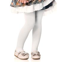 Meia Calça Selene Canelada Infantil - Branco