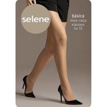 Meia calça selene fio 15 com lycra tamanho pequeno - cor natural