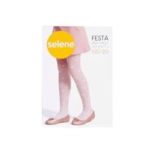 Meia calça selene infantil estampafa fio 20 9590 - branco