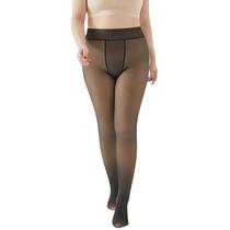Meia Calça Térmica Feminina Marrom Peluciada 32cmx99cm Reforçada para Inverno (Tamanho Único)