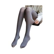 Meia-calça Térmica plus Size 100g Grossa De Alta Elasticidade Translúcida De Cintura Alta Para