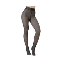 Meia Calça Térmica plus Size Quente De Inverno, Leggings Pretas Translucidas De Cintura Alta