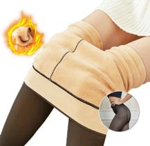 Meia Calça Térmica Translúcida Forrada Pelinho Pelúcia De Lã Meia Calça Térmica Translúcida Forrada Pelinho Pelúcia De Lã