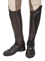 Meia calça TuffRider Derby Leather para mulheres XL Mocha