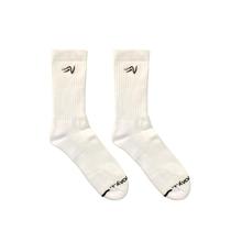 Meia Cano Alto Esportiva Atoalhada Punho Canelado Kit 2Pares