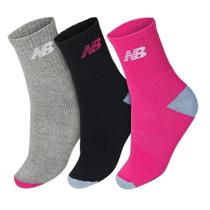 Meia Cano Alto New Balance 3 Pack Juvenil