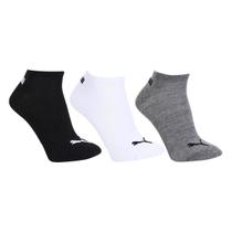 Meia Cano Baixo Puma Logo Pacote c/ 3 Pares