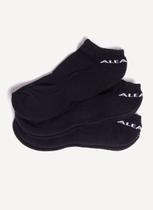 Meia Cano Curto Aleatory Kit 3 pares Preto Meia Cano Curto Aleatory Kit 3 pares Preto