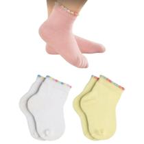 Meia Cano Curto Bebê Lupo 02000 - Kit 3 Pares