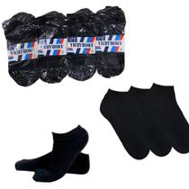 Meia Cano Curto Unissex Preta Inverno Algodão Esporte Trabalho Classico Meia Cano Curto Unissex Preta Inverno Algodão Esporte Trabalho Classico