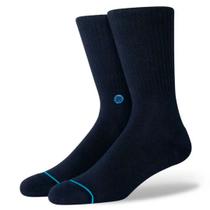 Meia Cano Longo Algodão Stance Incon Azul Dark Unissex Meia Cano Longo Algodão Stance Incon Azul Dark Unissex