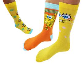 Meia Cano Longo Bob Esponja Abacaxi Amarela Ciclista Skate Fundo do Mar Divertida Criativa Desenho Presente Unisex