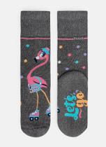 Meia Cano Longo Puket Menina Flamingo Mescla Escuro 23 a 33 Meia Cano Longo Puket Menina Flamingo Mescla Escuro 23 a 33