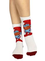 Meia Cano Longo Smurfs T5113I Infantil Estampada Algodão T. 24/29 30/35