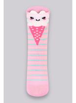 Meia Cano Médio Lupo 02640-033 Kids Estampada 3D Algodão T. 24/29 30/36