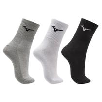 Meia Cano Médio Mizuno Basic Tam. 33-38 Pacote Com 3 Pares