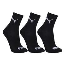 Meia Cano Médio Puma Logo c/ 3 Pares Meia Cano Médio Puma Logo c/ 3 Pares