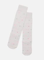 Meia Cano Puket Feminina Bolinhas Off White 34 a 39 Meia Cano Puket Feminina Bolinhas Off White 34 a 39
