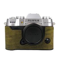 Meia capa de câmera feita à mão em couro genuíno Fujifilm X-T50