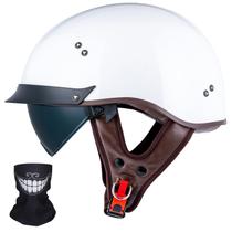 Meia capacete para motocicleta VCOROS DOT Approved Sun Visor L