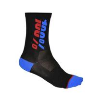 Meia Ciclismo 100% Rythym Preto e Azul