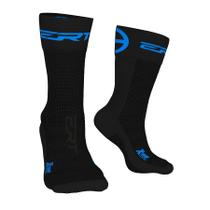 Meia ciclismo corrida cano médio ERT Xtreme Cool preto/azul