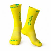 Meia ciclismo corrida esportiva cano médio ERT Brasil Cor:AmareloTamanho:Único Meia ciclismo corrida esportiva cano médio ERT Brasil Cor:AmareloTamanho:Único
