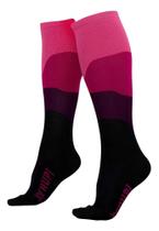 Meia Ciclismo Hupi Corrida Cano Long Colors Rosa Único 36-42