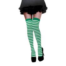 Meia Colorida com Listras Brancas 70cm