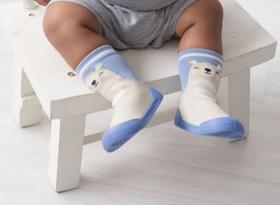 Meia com sola comfort ludica pimpolho Bege