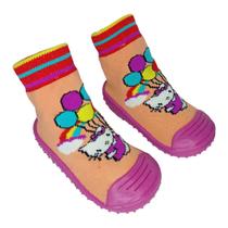 Meia Com Sola de Borracha Sapatilha Antiderrapante Cano Alto Meia Com Sola de Borracha Sapatilha Antiderrapante Cano Alto