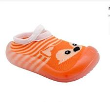 Meia com sola solado de borracha menino keto baby