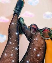 Meia com strass