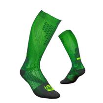 Meia compr graduada cano alto soxcmc-0944 azul escuro/verde
