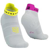 Meia Compressão Cano Curto Compressport Run Low V4 Branco