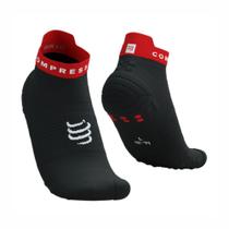 Meia Compressão Cano Curto Compressport V4 Run Unissex Preto