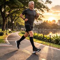 Meia compressão Moderada 5-10mmHg Masculina 3/4 - Tam 39-43