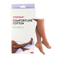 Meia Compressão Venosan Confortline Cotton Média Compressão AD 20-30 Mmhg Cor Bege Curta Tamanho P
