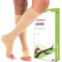 Meia Compressiva 6000 AD 3/4 Panturrilha 20-30 mmHg Pé Aberto Bege - Venosan Meia Compressiva 6000 AD 3/4 Panturrilha 20-30 mmHg Pé Aberto Bege - Venosan