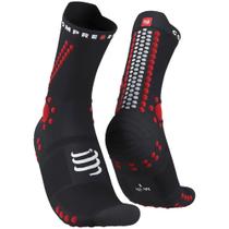 Meia Compressport Pro Racing V4.0 Trail Black-Red