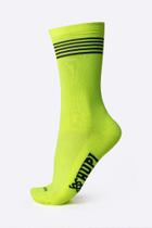 Meia Corrida HUPI 21K Split Amarelo Neon