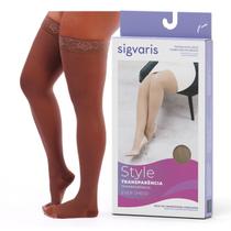Meia Coxa 7/8 Compressiva Sigvaris Ever Sheer 20-30 mmhg - Café Meia Coxa 7/8 Compressiva Sigvaris Ever Sheer 20-30 mmhg - Café