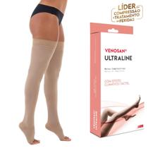 Meia Coxa 7/8 Venosan Ultraline 4000 Compressão 20-30mmHg Pé Aberto Bege Meia Coxa 7/8 Venosan Ultraline 4000 Compressão 20-30mmHg Pé Aberto Bege