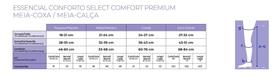 Meia Coxa Select Comfort Premium (862 AF) Sem Ponteira - 20-30 mmHg P Curta - SIGVARIS