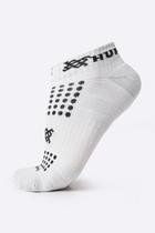 Meia Curta para Corrida HUPI Running Pro Branco - Tamanho Plus 42-46