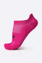 Meia Curta para Corrida HUPI Running Pro Invisível Rosa Magenta