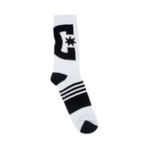 Meia DC Shoes Cano Alto Branco e Preto