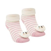Meia de Bebe Ursinho Rosa 17-22 Cia da Meia Meia de Bebe Ursinho Rosa 17-22 Cia da Meia