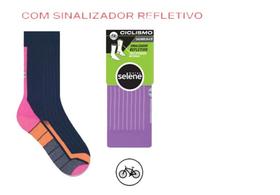 Meia de Ciclismo Feminina Cano Longo Sinalizador Reflexivo Selene 4975