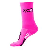 Meia de Ciclismo Márcio May Sports Rosa Flúor com Elo Meia de Ciclismo Márcio May Sports Rosa Flúor com Elo
